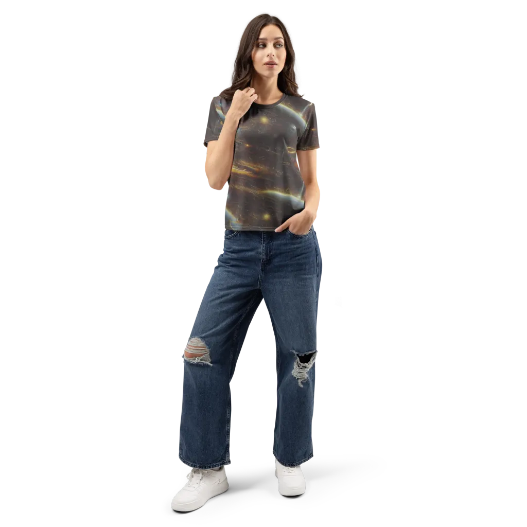 Quantum Illusions on Women's Crew Neck T-Shirt — Front