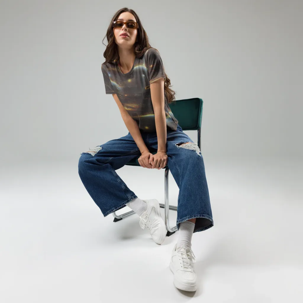 Quantum Illusions on Women's Crew Neck T-Shirt — Front