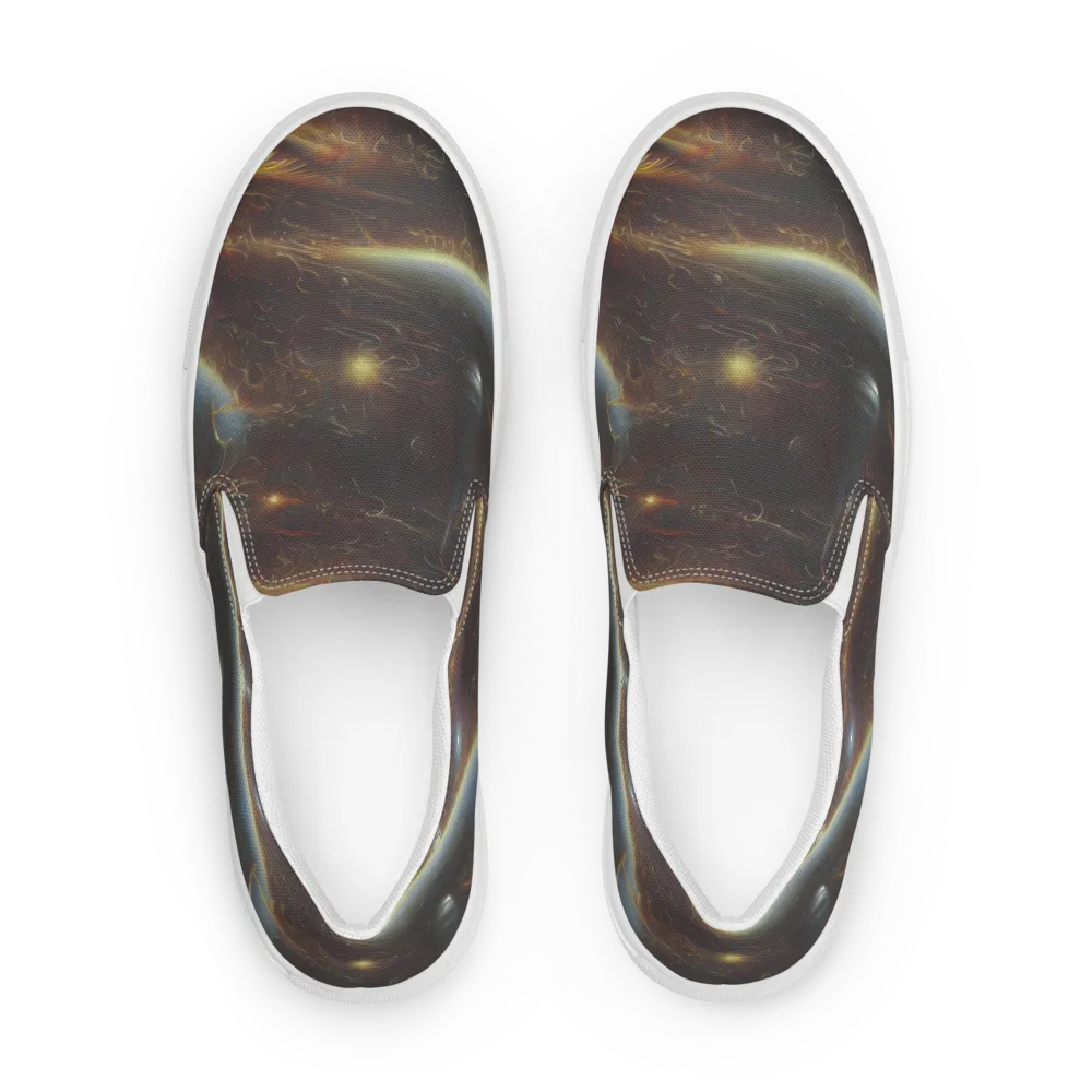 Quantum Illusions on Men's Slip-On Canvas Shoes — Front