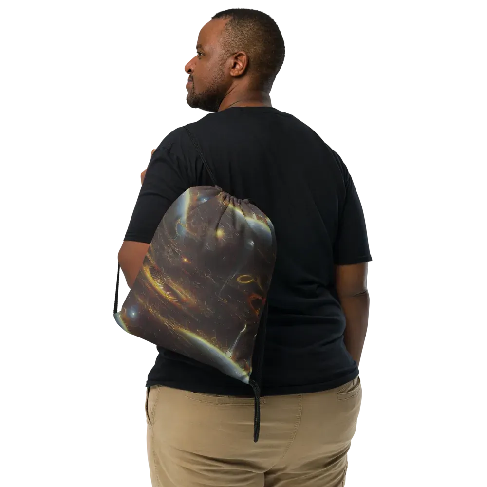 Quantum Illusions on Drawstring Bag — Front