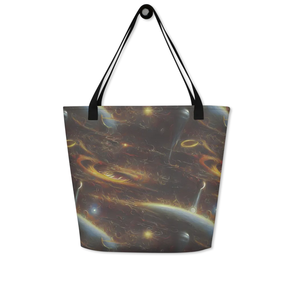 Quantum Illusions on Large Tote Bag W/ Pocket — Front