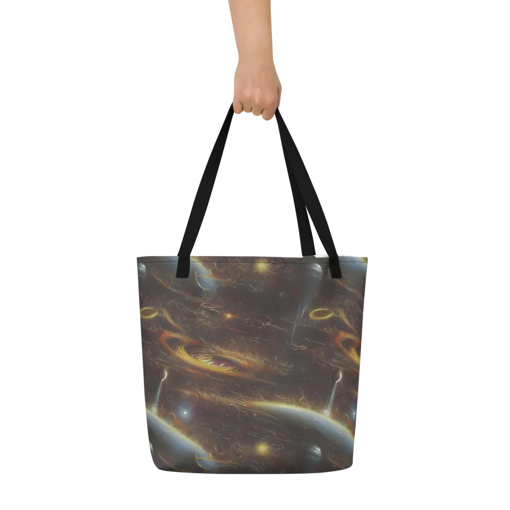 Quantum Illusions on Large Tote Bag W/ Pocket — Front