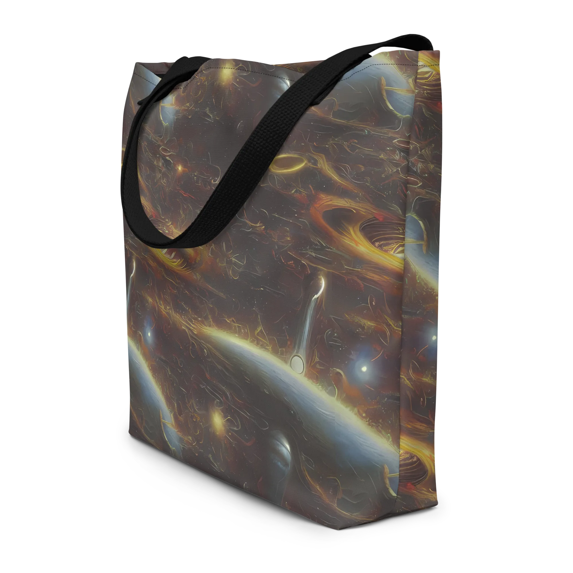Quantum Illusions on Large Tote Bag W/ Pocket — Front