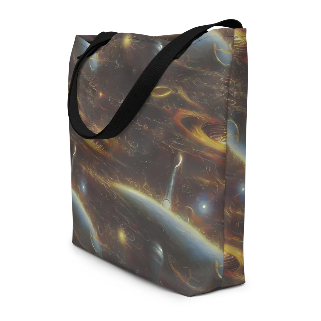 Quantum Illusions on Large Tote Bag W/ Pocket — Front