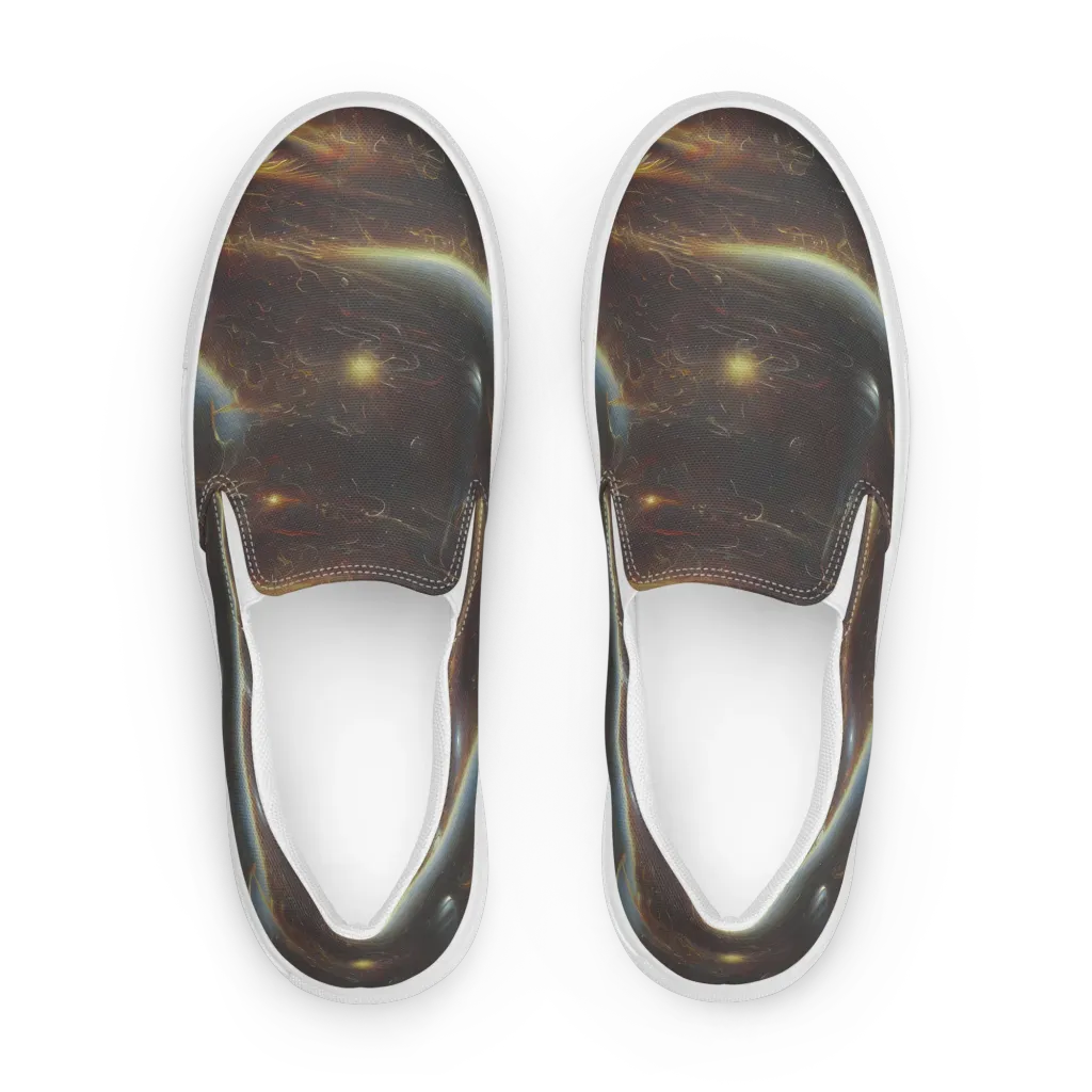 Quantum Illusions on Women's Slip-On Canvas Shoes — Front
