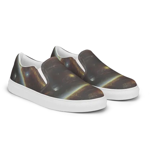 Quantum Illusions on a Women's Slip-On Canvas Shoes