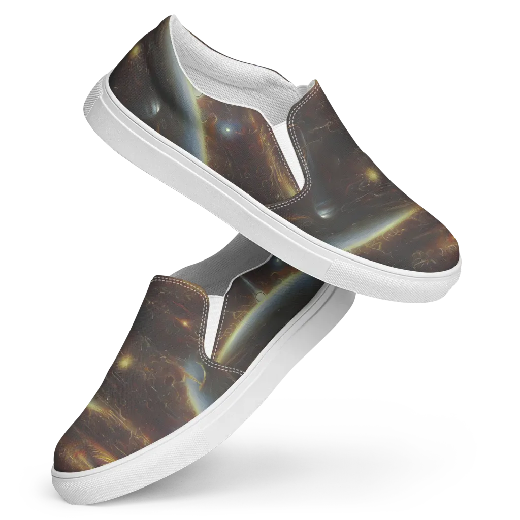 Quantum Illusions on Women's Slip-On Canvas Shoes — Front
