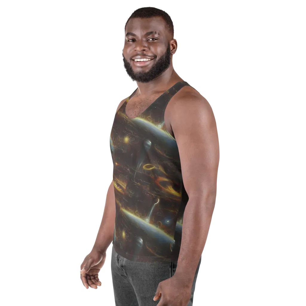 Quantum Illusions on Men's Tank Top — Left Front