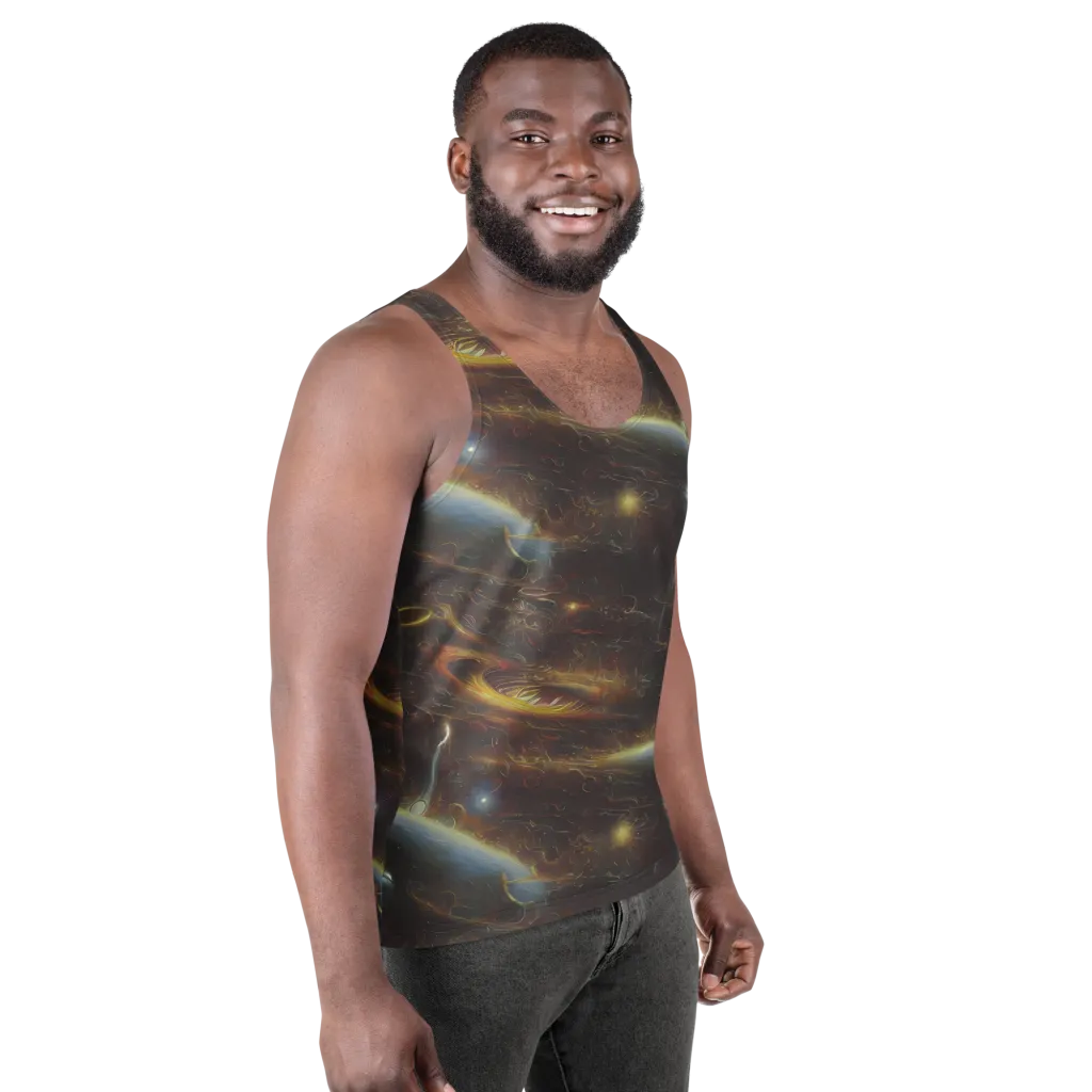 Quantum Illusions on Men's Tank Top — Right Front