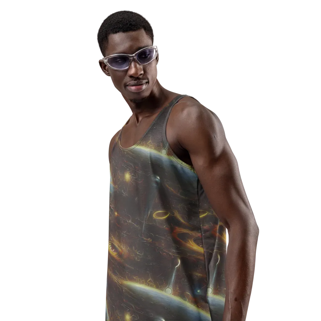 Quantum Illusions on Men's Tank Top — Left
