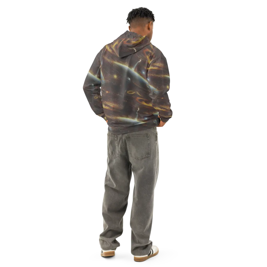 Quantum Illusions on Cotton Hoodie — Back