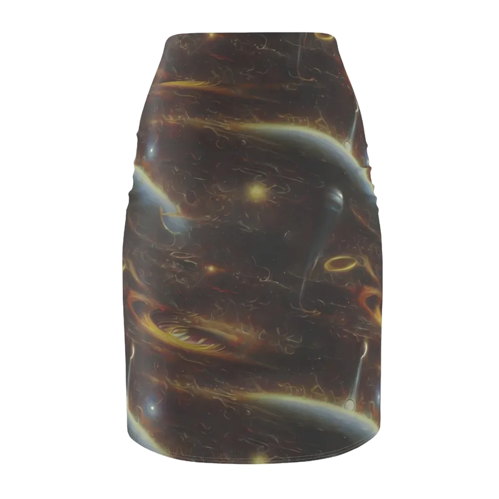 Quantum Illusions on Pencil Skirt — Back