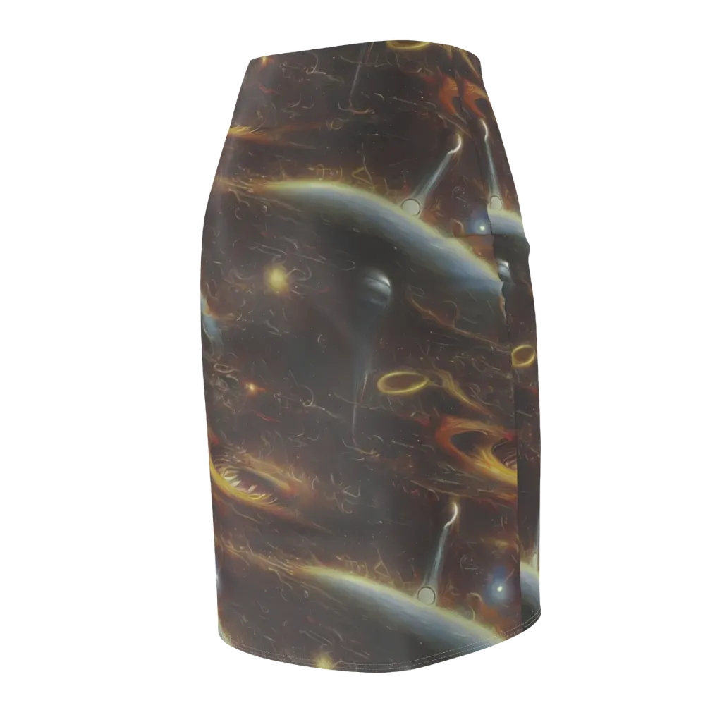 Quantum Illusions on Pencil Skirt — Back Side