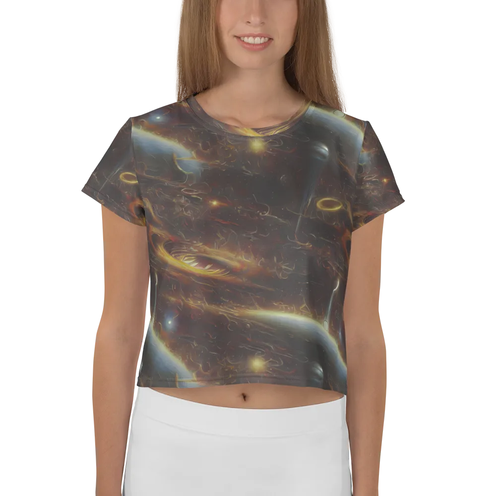 Quantum Illusions on Crop Tee — Front