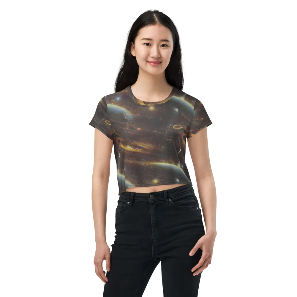 Quantum Illusions on Crop Tee — Front