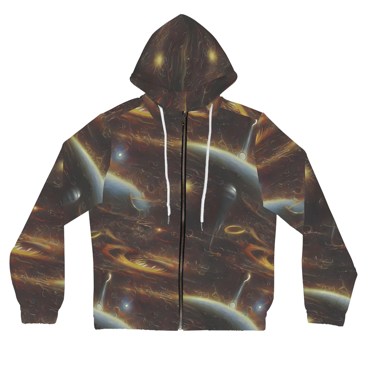 Quantum Illusions on Women's Full-Zip Hoodie — Front