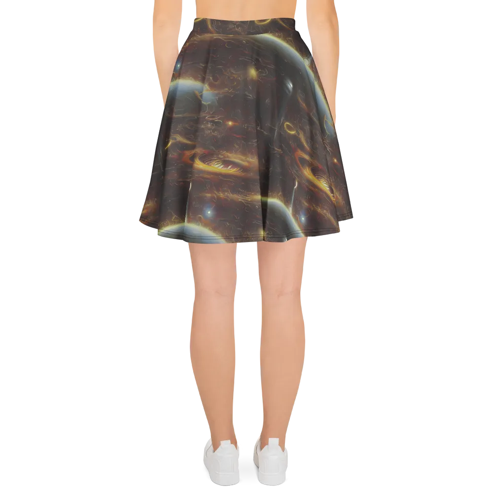 Quantum Illusions on Skater Skirt — Back