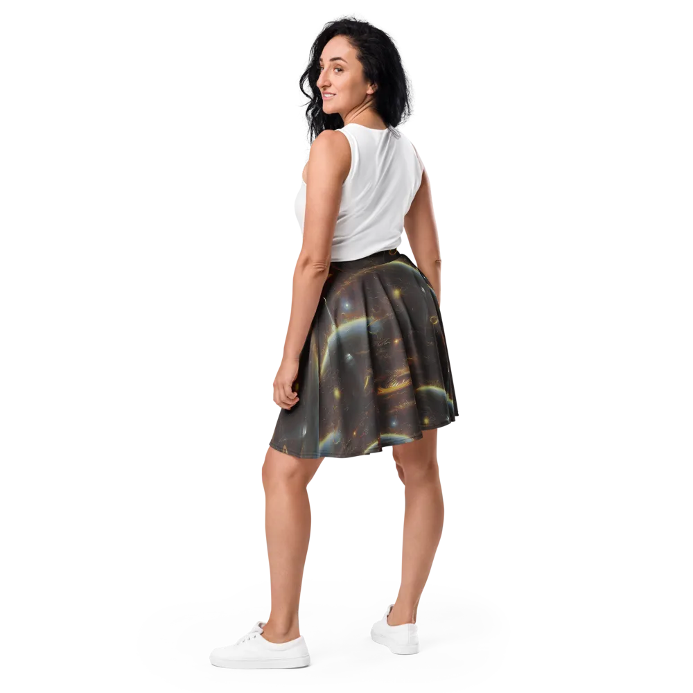 Quantum Illusions on Skater Skirt — Back