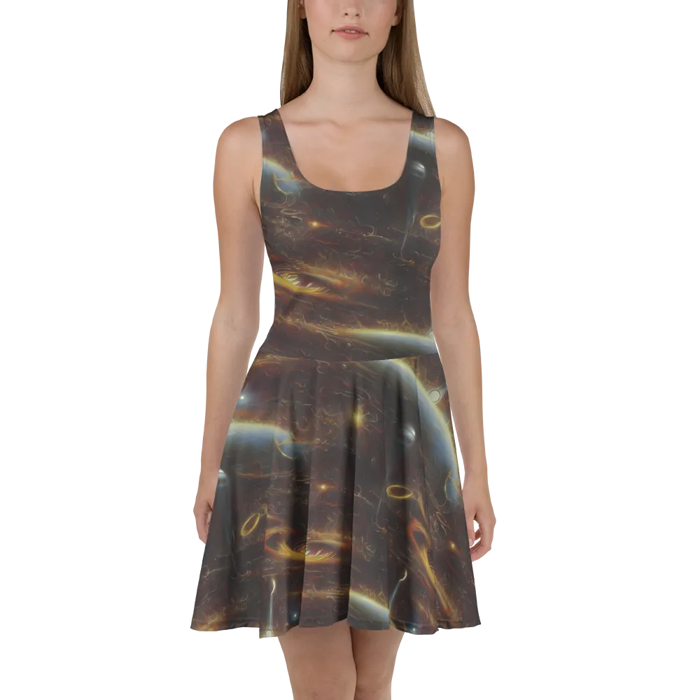 Quantum Illusions on Skater Dress — Front