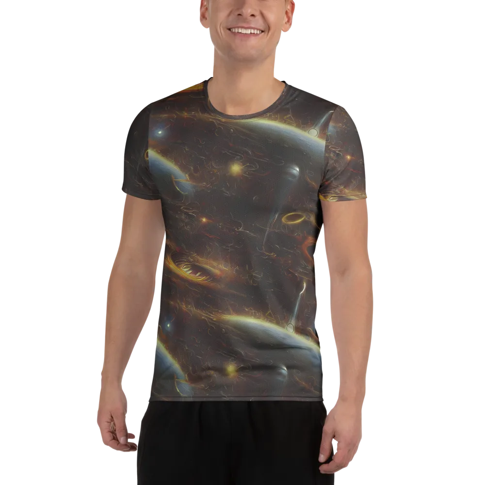 Quantum Illusions on Men's Athletic T-Shirt — Front