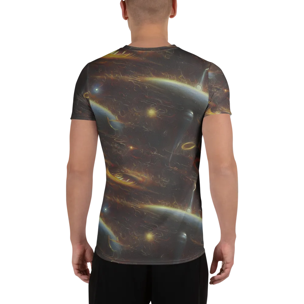Quantum Illusions on Men's Athletic T-Shirt — Back