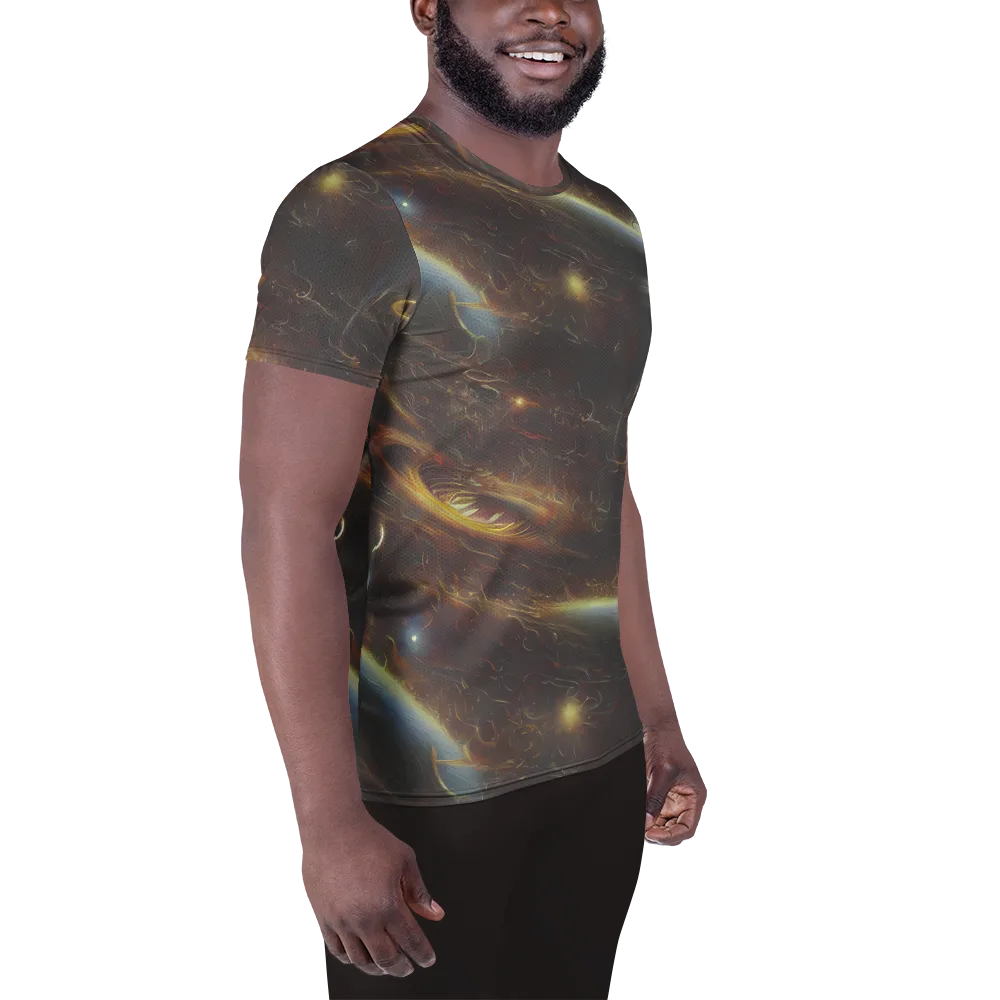 Quantum Illusions on Men's Athletic T-Shirt — Right