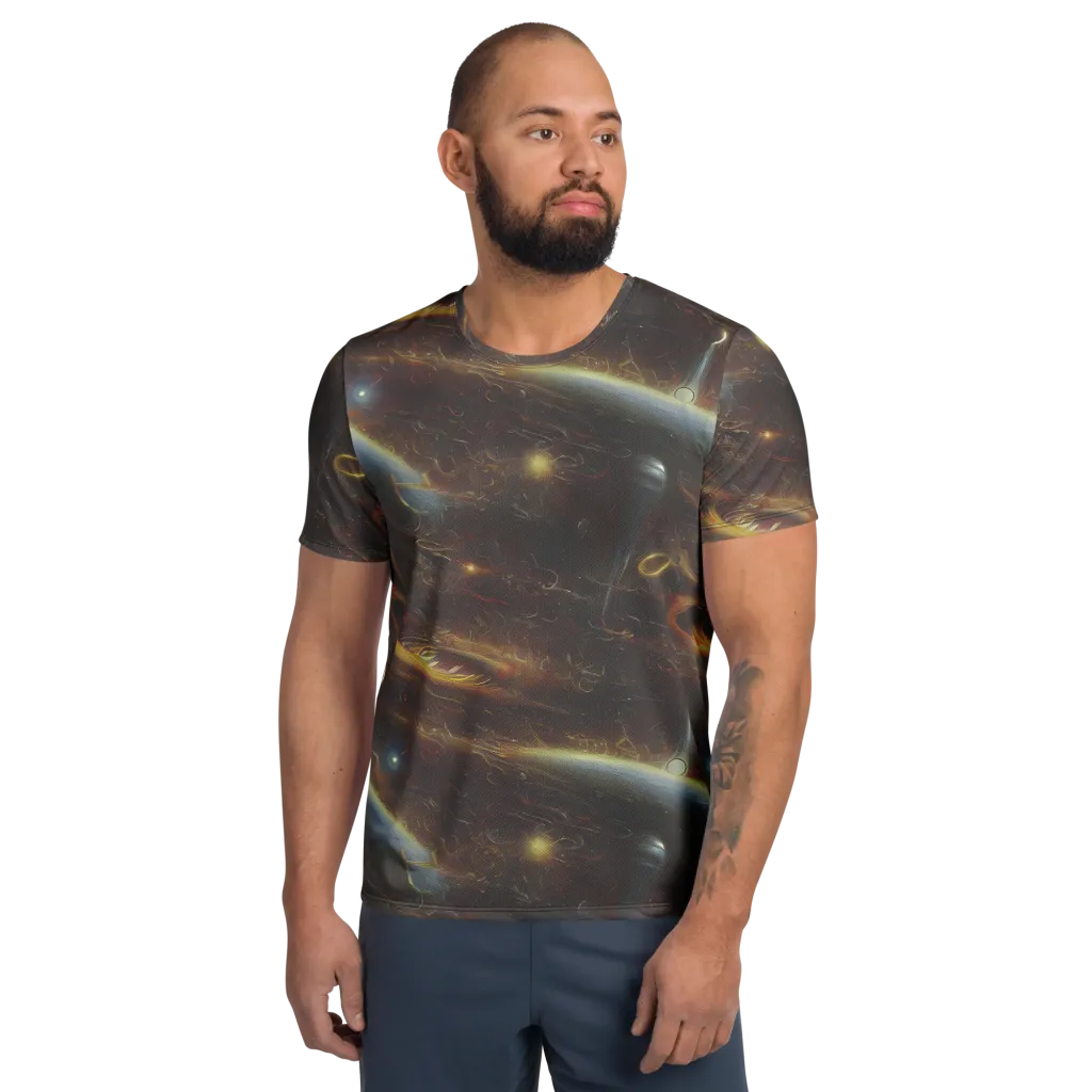 Quantum Illusions on Men's Athletic T-Shirt — Front