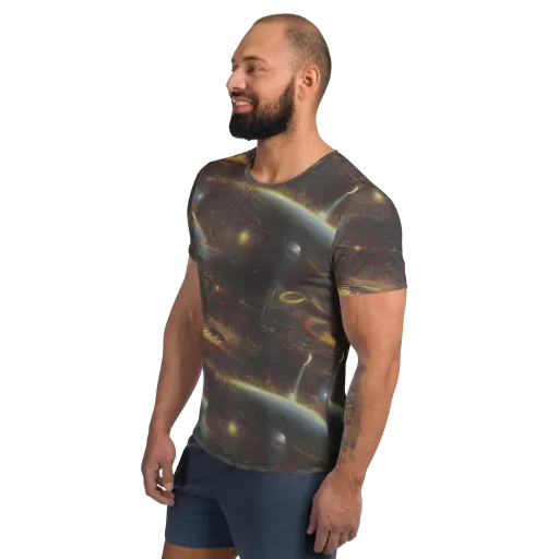 Quantum Illusions on a Men's Athletic T-Shirt