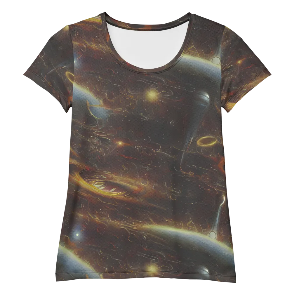 Quantum Illusions on Women's Athletic T-Shirt — Front