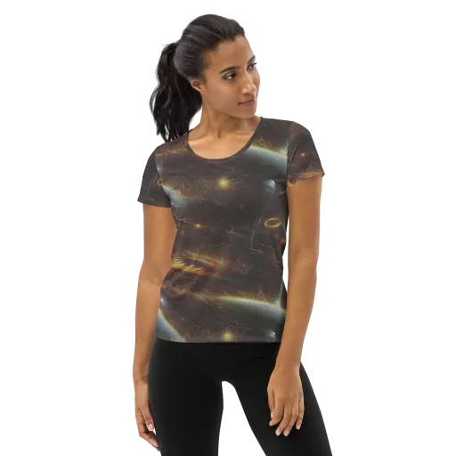 Quantum Illusions on a Women's Athletic T-Shirt