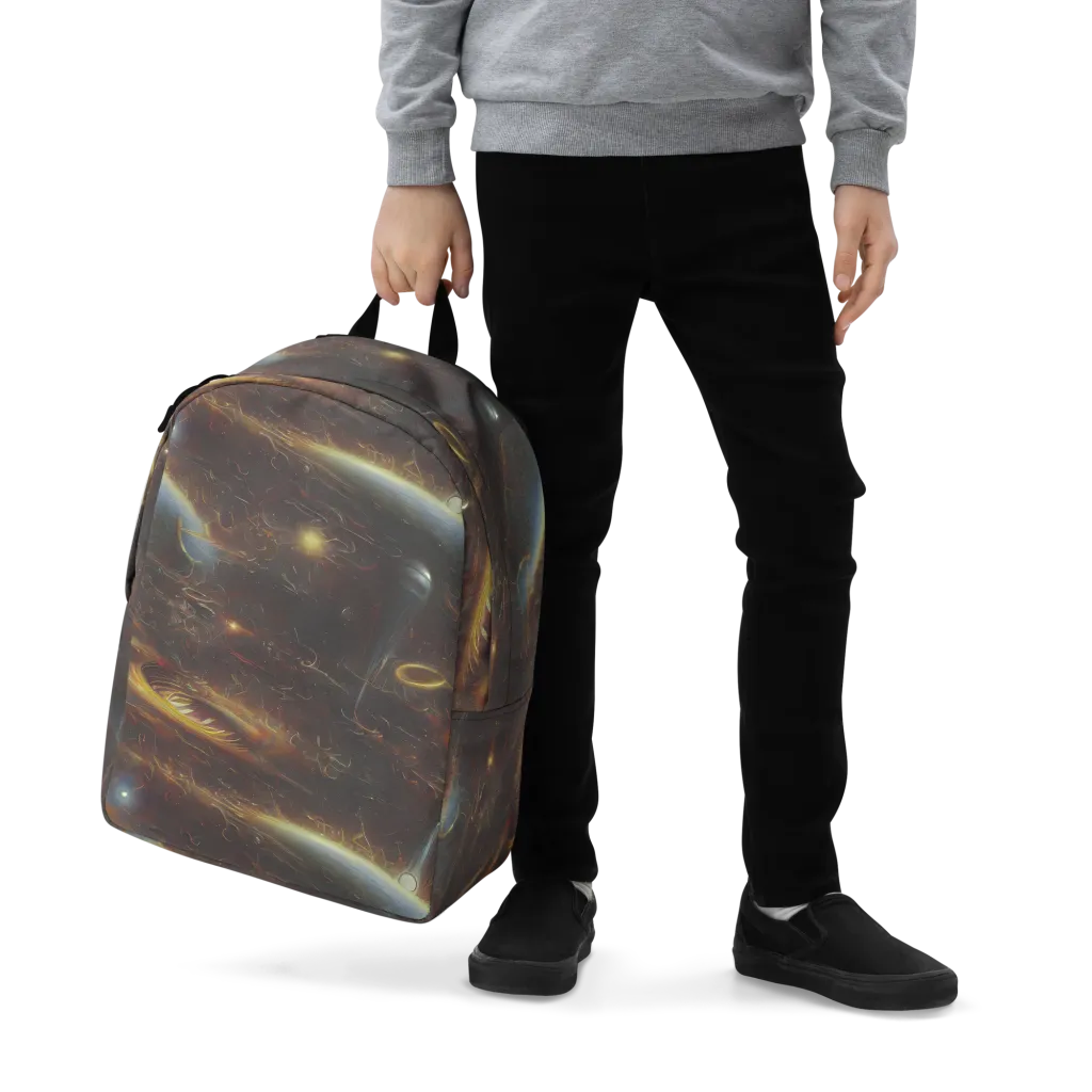 Quantum Illusions on Minimalist Backpack — Zoomed-in