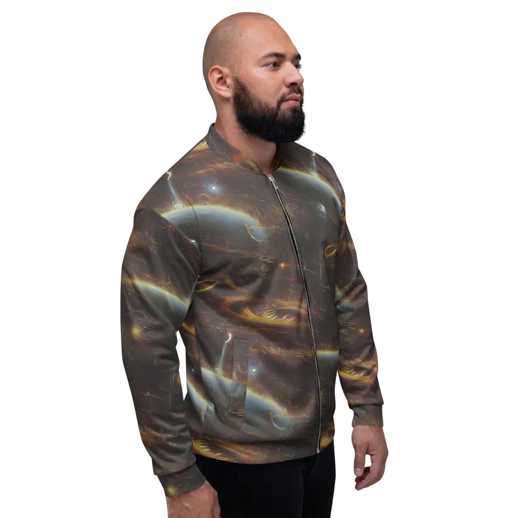 Quantum Illusions on Bomber Jacket — Right