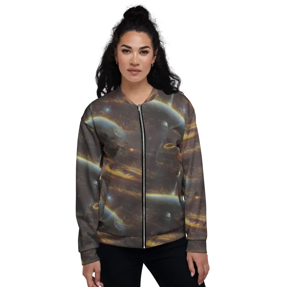 Quantum Illusions on Bomber Jacket — Front