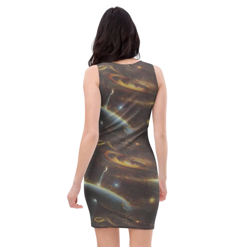 Quantum Illusions on Bodycon Dress — Back