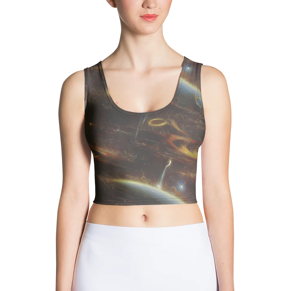 Quantum Illusions on Crop Top — Front