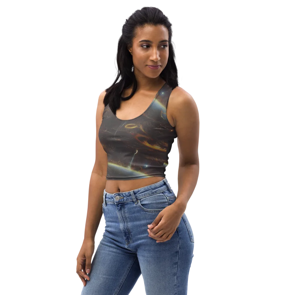Quantum Illusions on Crop Top — Left Front