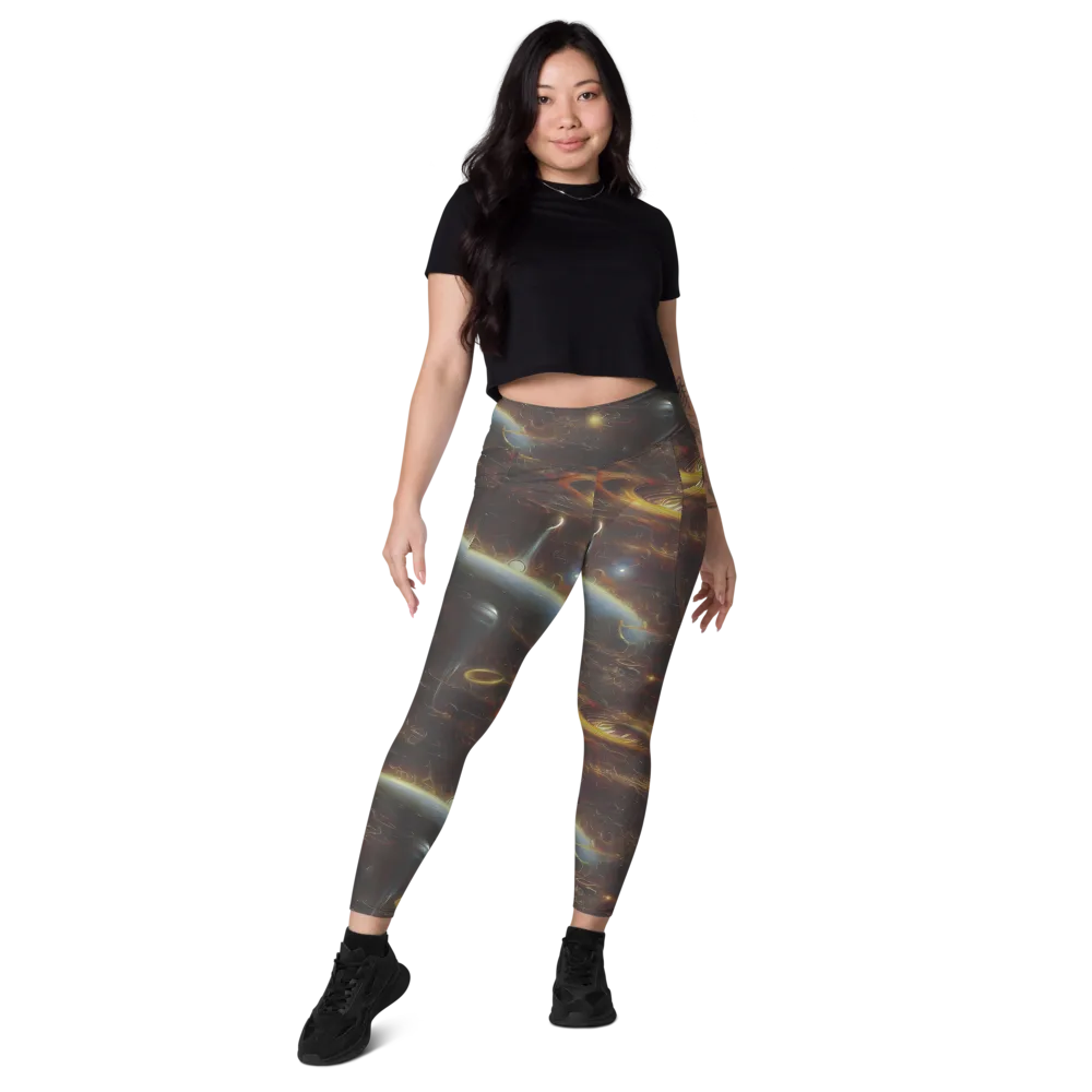 Quantum Illusions on Leggings with Pockets — Front