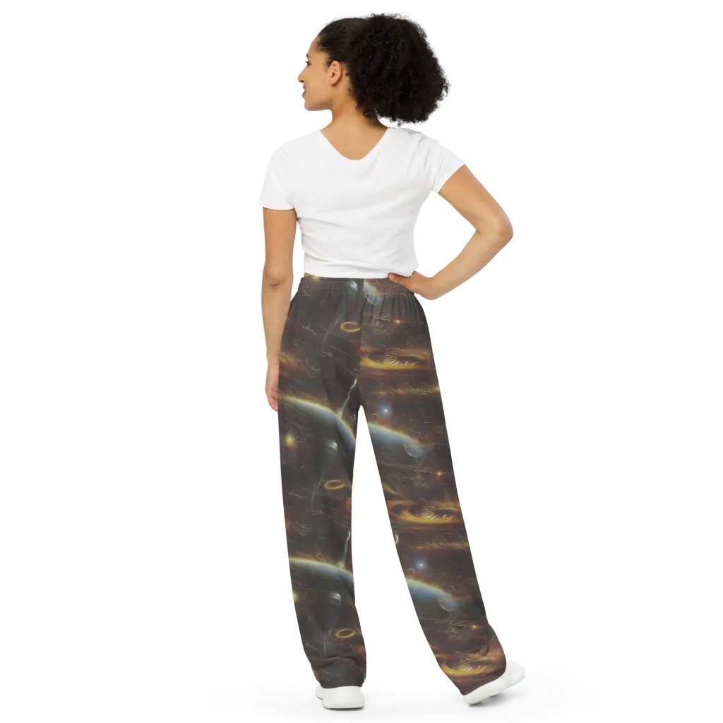 Quantum Illusions on Wide-Leg Pants — Back