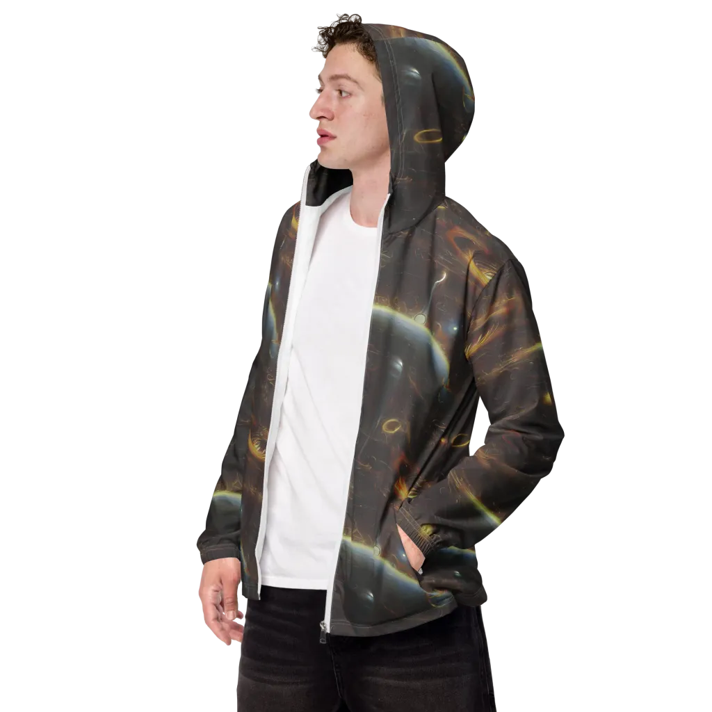 Quantum Illusions on Men's Windbreaker — Left Front