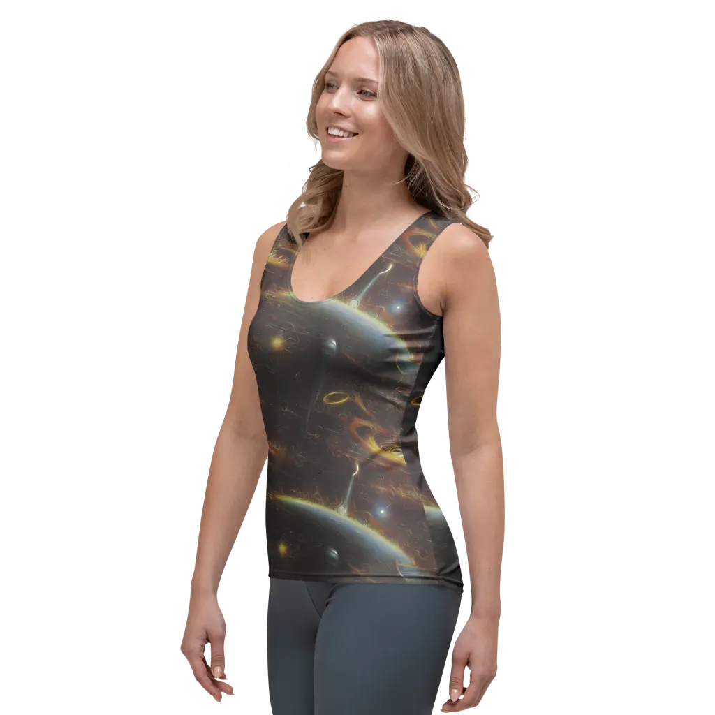 Quantum Illusions on Women's Tank Top — Left Front