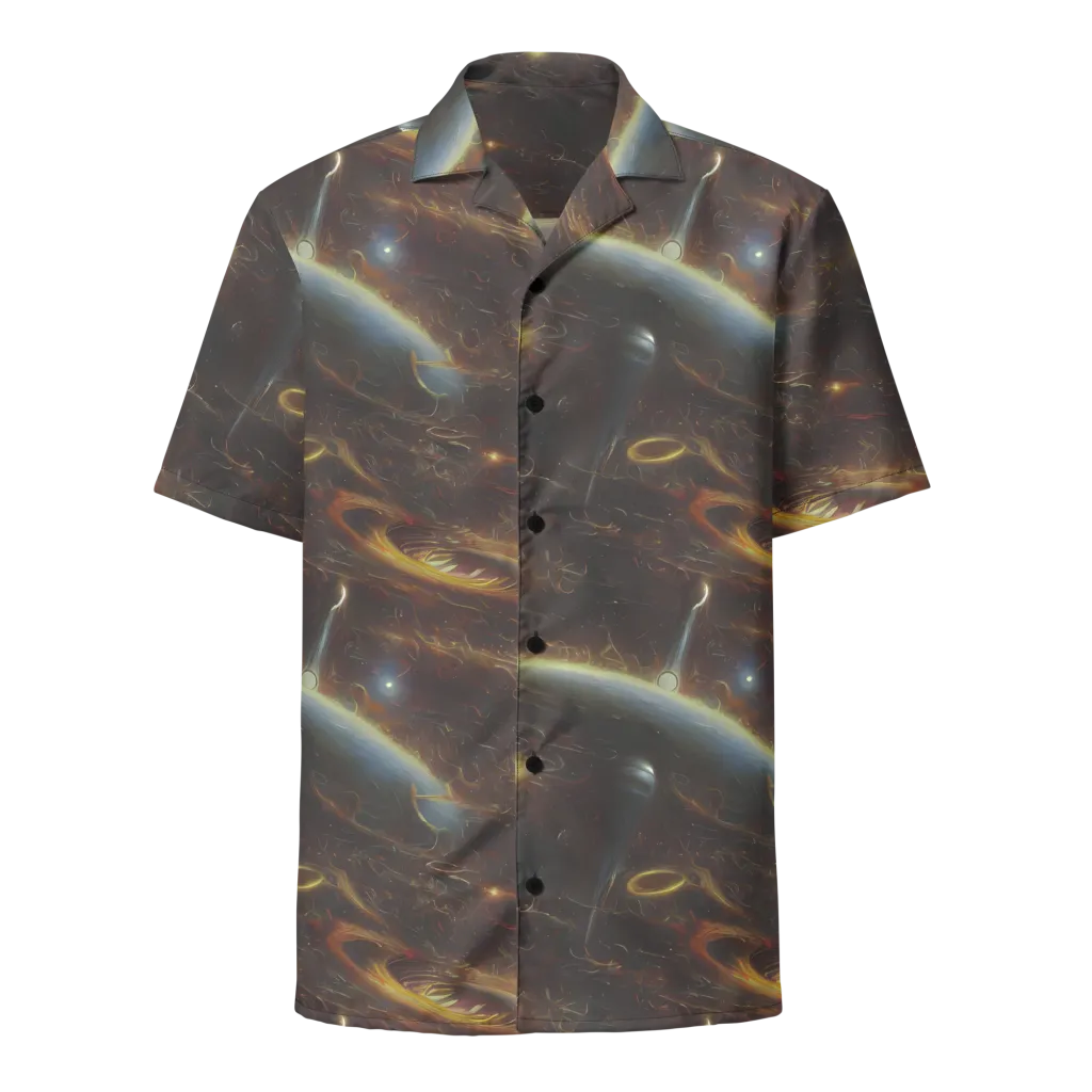 Quantum Illusions on Button Shirt — Front