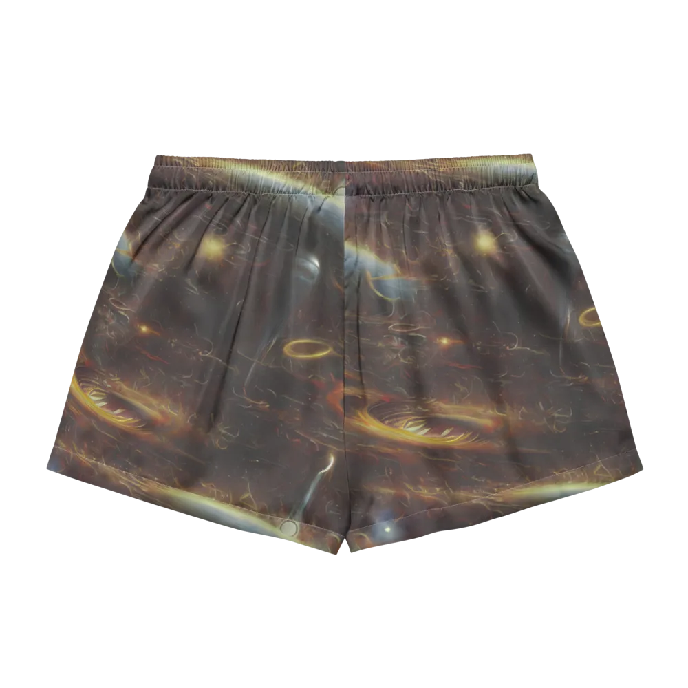 Quantum Illusions on Women's Pajama Shorts — Back