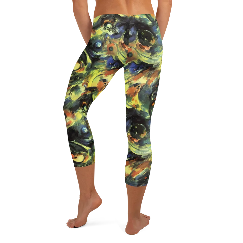 Seve Swirl on Capri Leggings — Back