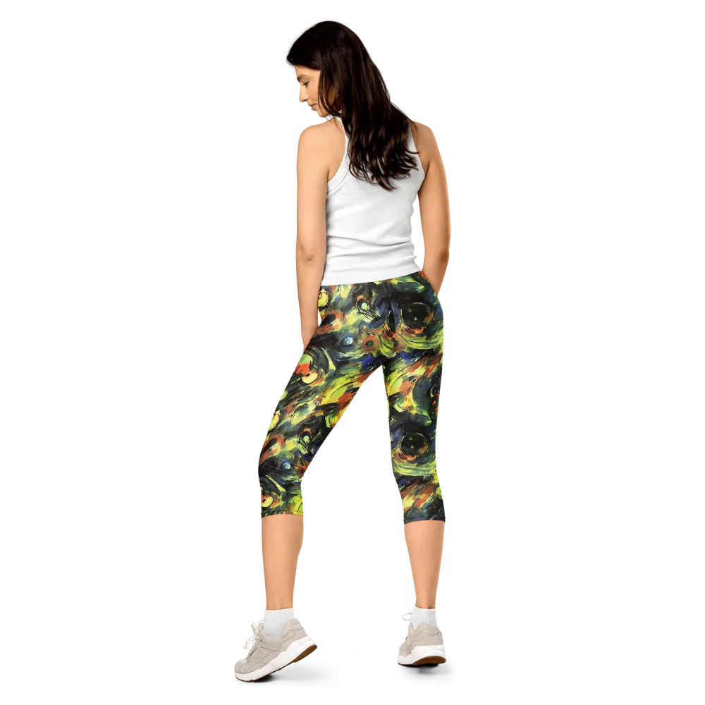 Seve Swirl on Capri Leggings — Back