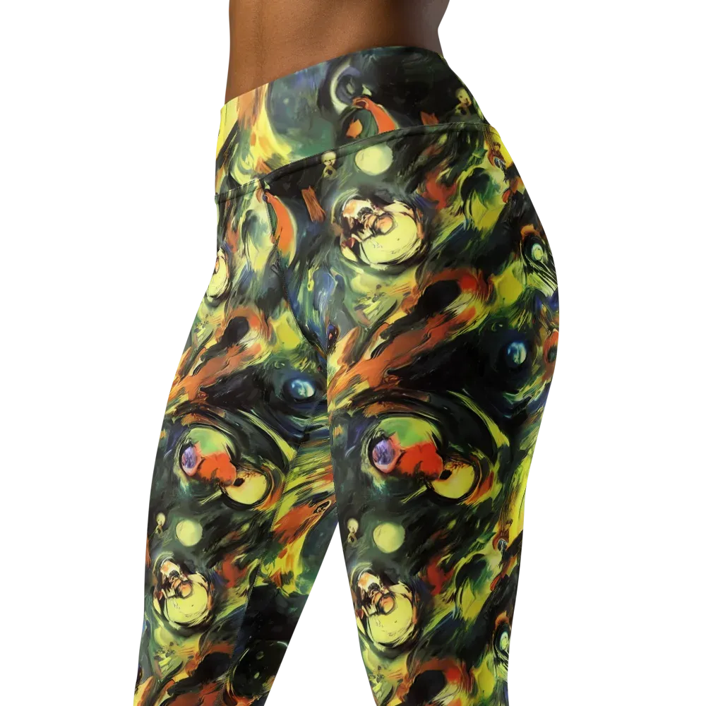 Seve Swirl on Yoga Leggings — Left Front