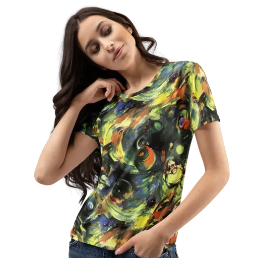 Seve Swirl on a Women's Crew Neck T-Shirt