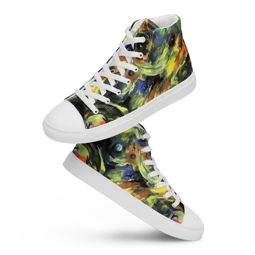 Seve Swirl on a Women's High Top Canvas Shoes
