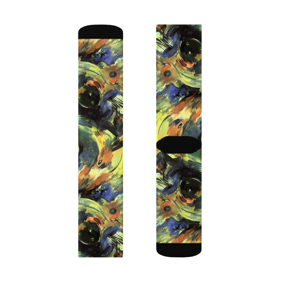 Seve Swirl on Socks — Left Sock