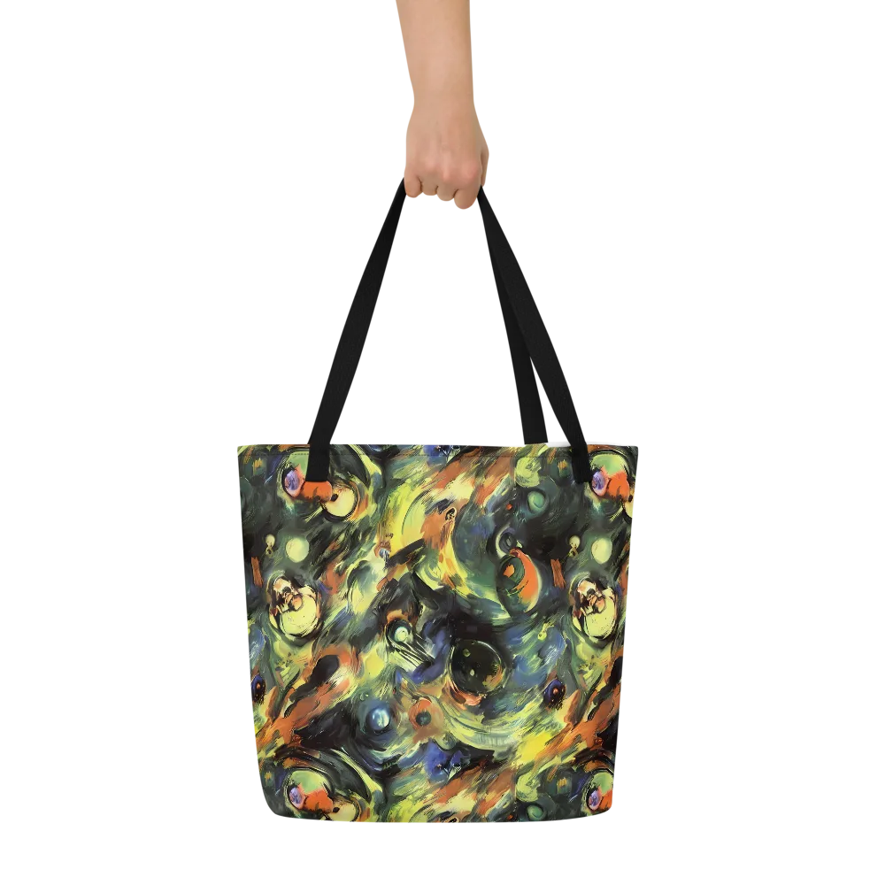 Seve Swirl on Large Tote Bag W/ Pocket — Front