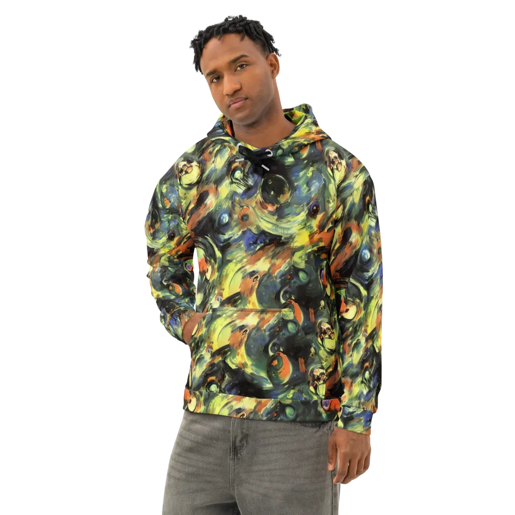 Seve Swirl on Cotton Hoodie — Left Front